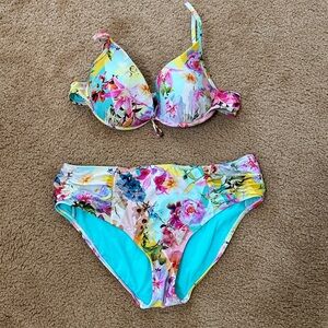Sky Multicolor Floral Bikini Set